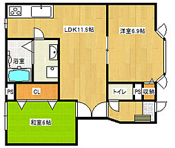 間取図画像 2LDK