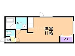ヴィオーネ137 ワンルームの間取図画像