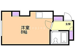 エクセレントハウス東 9階ワンルームの間取り