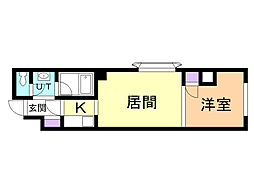 アーバンコート8−9 5階1LDKの間取り