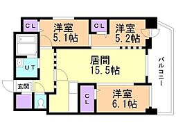 間取図画像 3LDK