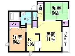 間取図画像 2LDK