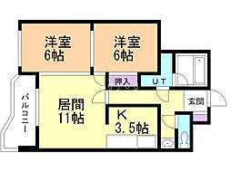 間取図画像 2LDK