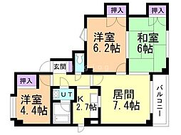 ハーベスト26 3LDKの間取図画像
