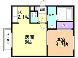 間取図画像 1LDK