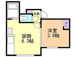 グランソレイユ南1条 2階