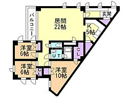 間取図画像 3LDK