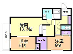 間取図画像 2LDK