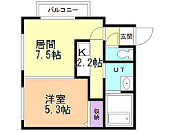 Ｌｕｍｉｅｒｅ琴似（ルミエ琴似） 3階1LDKの間取り