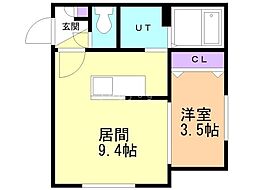 札幌市中央区北十三条西16丁目マンション 1LDKの間取図画像