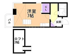 オパス南5条 ワンルームの間取図画像