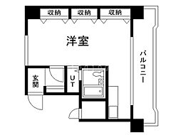 ダイアパレス北1条 ワンルームの間取図画像