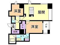 プライムメゾン大通公園 1SLDKの間取図画像