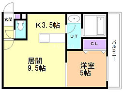 ANGEROSE 1LDKの間取図画像