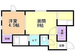 アメニティ 1LDKの間取図画像
