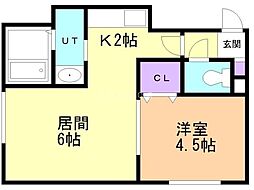 パロット・S7 1LDKの間取図画像