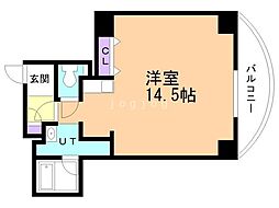 シャンドール宮の森 1Kの間取図画像