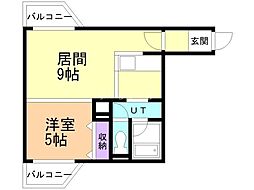 フォレスト31 1LDKの間取図画像
