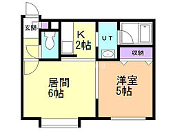 サウザンドファイン琴似 1LDKの間取図画像