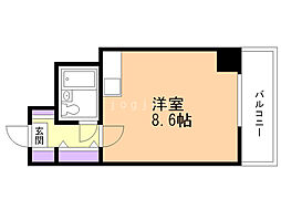 琴似2条グランドハイツ ワンルームの間取図画像