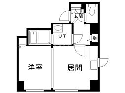 プライムアーバン大通公園1 1DKの間取図画像