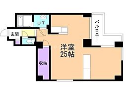 ワールドヒルズサッポロ ワンルームの間取図画像