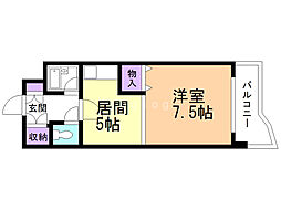 ティアラ118 1DKの間取図画像