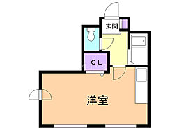 セントラル6 ワンルームの間取図画像