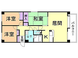 マンションクロダ南8条 3LDKの間取図画像
