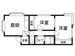ルミエール宮の森 2LDKの間取図画像