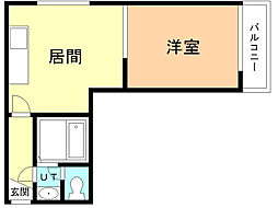 AMSサウスコート 1LDKの間取図画像