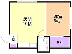セブンテンハイツ 1LDKの間取図画像