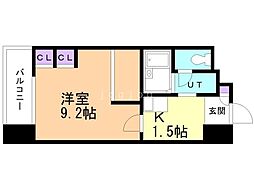 D'sVARIE札幌レジデンス 1Kの間取図画像