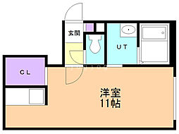 ホープ南7条 ワンルームの間取図画像