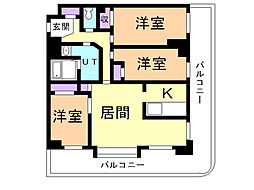 インペリアル山鼻 3LDKの間取図画像