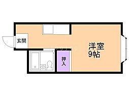 アークパレス桑園 ワンルームの間取図画像