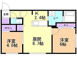 CLASSE6.1 2LDKの間取図画像