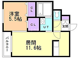 レジーナ 1LDKの間取図画像