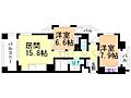 クレステージS6W12タワー9階12.9万円