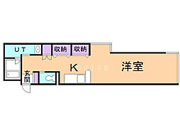 F・HOUSE 1Kの間取図画像