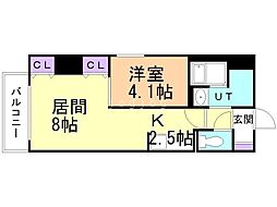 ステイトメナー中島公園 1LDKの間取図画像