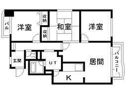 ルーヴル21 3LDKの間取図画像