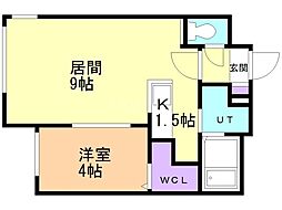 RAFFINE中島公園PREMIUM 1LDKの間取図画像