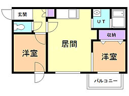 ラフィナート北円山 2LDKの間取図画像