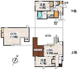 CB和白オーシャンフォルム 2LDKの間取図画像