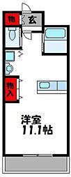 BBS古賀駅前 ワンルームの間取図画像