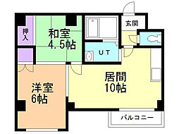 ソシアルコートK.3・4 2LDKの間取図画像