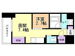 パークヒル厚別 1LDKの間取図画像