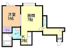 レアル.コンシェルト.エム 1LDKの間取図画像