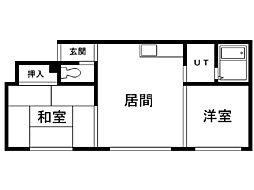 ハイデンス藤 2LDKの間取図画像